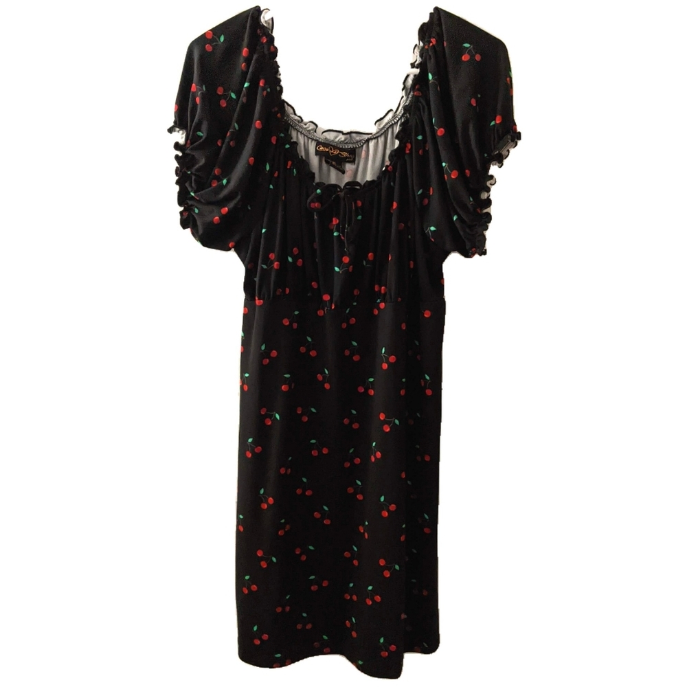 Coco and Shay vintage cherry midi dress